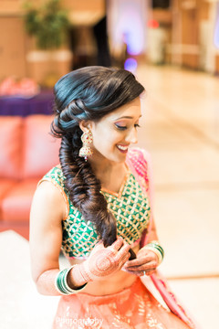 Beautiful indian bride during sangeet Beautiful indian bride during sangeet