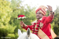 The groom making his grand entrance. The groom making his grand entrance.