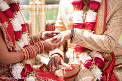 Romantic Indian wedding exchange of rings. Romantic Indian wedding exchange of rings.