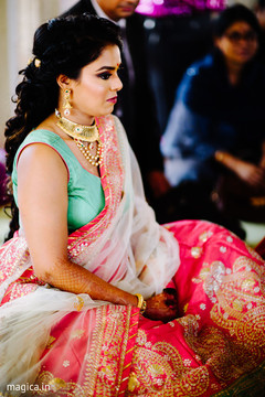 Indian bride's pre-wedding ritual Indian bride's pre-wedding ritual