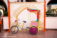 Decorated Indian wedding rickshaw. Decorated Indian wedding rickshaw.