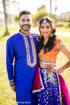 Indian bride and groom matching outfits. Indian bride and groom matching outfits.