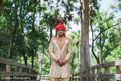 Elegant Indian groom outdoor photo. Elegant Indian groom outdoor photo.