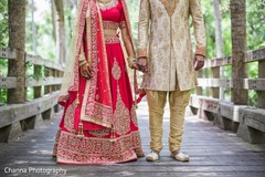 Classic Indian bride and groom wedding fashion. Classic Indian bride and groom wedding fashion.