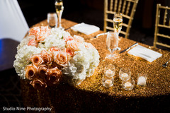 Dreamlike Indian wedding sweetheart table. Dreamlike Indian wedding sweetheart table.