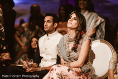 Enchanting indian couple during sangeet celebration Enchanting indian couple during sangeet celebration