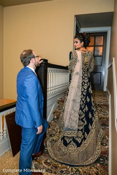 Elegant indian bride and groom's wedding reception fashion Elegant indian bride and groom's wedding reception fashion