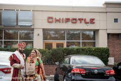 Indian couple fast food stop. Indian couple fast food stop.