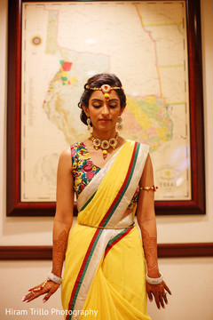 Dazzling bride getting ready for Haldi ceremony Dazzling bride getting ready for Haldi ceremony