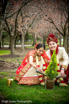 Beautiful outdoor Indian bride and groom photo. Beautiful outdoor Indian bride and groom photo.