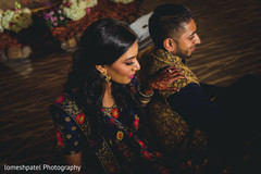 Indian bride and groom's sangeet photo session Indian bride and groom's sangeet photo session