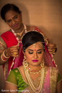 Beautiful indian bride getting ready. Beautiful indian bride getting ready.