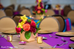 Multicolored floral centerpieces. Multicolored floral centerpieces.