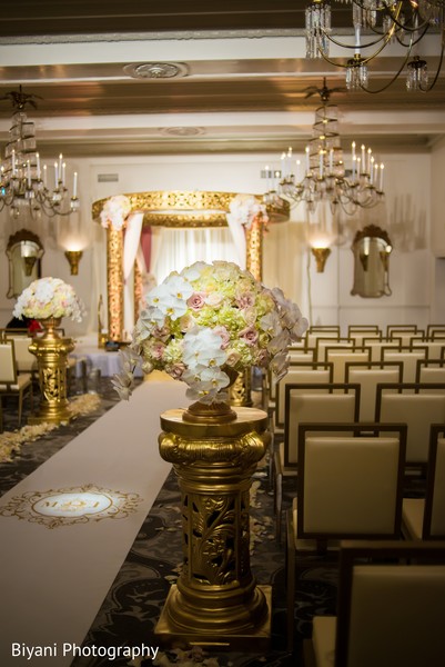 Ecstatic Indian wedding ceremony decor.