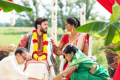 Sweet indian couple at their wedding ceremony. Sweet indian couple at their wedding ceremony.