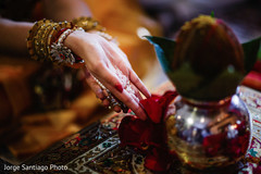 Indian bride making offerings Indian bride making offerings