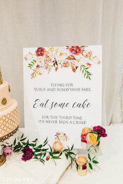 Indian wedding cake station decor Indian wedding cake station decor