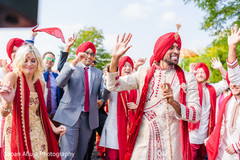 Joyful indian wedding baraat procession Joyful indian wedding baraat procession