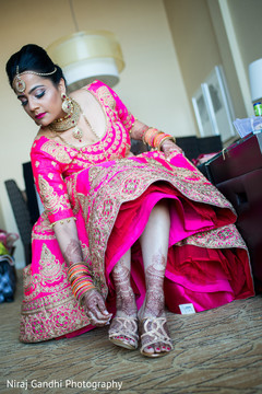Adorable indian bride getting ready Adorable indian bride getting ready