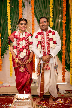 Sweet indian bride and groom's portrait Sweet indian bride and groom's portrait