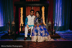 Sangeet night. indian bride and groom,pre-wedding fashion,sangeet,floral and decor