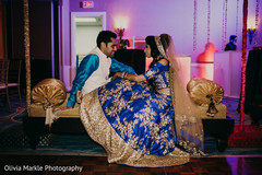 Radiant Indian bride and groom sangeet photo. Radiant Indian bride and groom sangeet photo.
