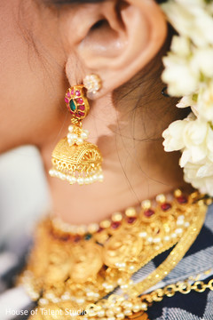 Gold based bridal earrings. Gold based bridal earrings.