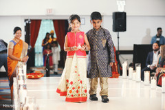Indian flower girl and ring bearer boy entry. Indian flower girl and ring bearer boy entry.