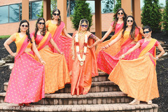 Indian bride's entourage. Indian bride's entourage.