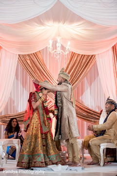 Traditional indian wedding jai mala ritual Traditional indian wedding jai mala ritual