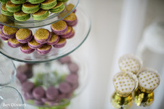 Delicious macaroons with golden dust Delicious macaroons with golden dust