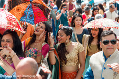 Spirited Indian wedding procession. Spirited Indian wedding procession.