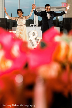 Inspiring Indian bride and groom first dance finale. indian wedding reception,indian bride and groom,dj