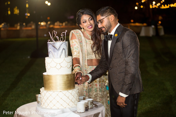 indian wedding reception,indian wedding reception photography,indian bride and groom,indian wedding cake