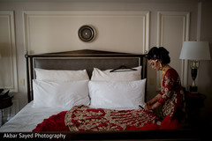 Indian bride getting ready scene Indian bride getting ready scene