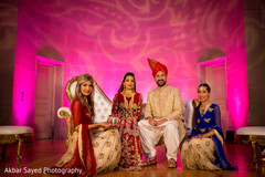 Dazzling indian bride and groom's family portrait Dazzling indian bride and groom's family portrait