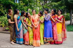 Indian bride and bridesmaids fun moment Indian bride and bridesmaids fun moment