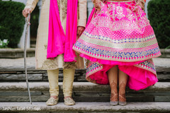 Indian bride and groom's shoes close up Indian bride and groom's shoes close up