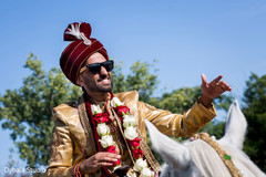 Indian groom during baraat Indian groom during baraat