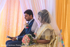 Enchanting indian couple during wedding ceremony Enchanting indian couple during wedding ceremony