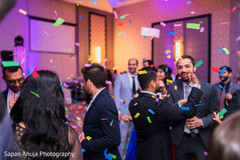 Indian wedding reception guests dancing Indian wedding reception guests dancing
