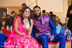 Indian couple at their sangeet celebration Indian couple at their sangeet celebration