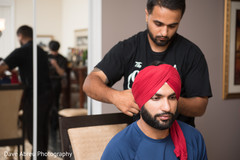 Indian groom getting ready scene Indian groom getting ready scene