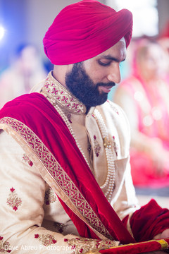 Elegant indian groom at his wedding ceremony Elegant indian groom at his wedding ceremony