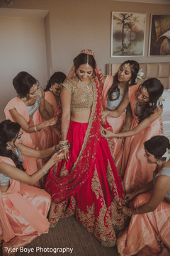 Charming maharani getting ready for her big day. Charming maharani getting ready for her big day.