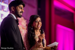Lovely indian bride giving her wedding speech Lovely indian bride giving her wedding speech