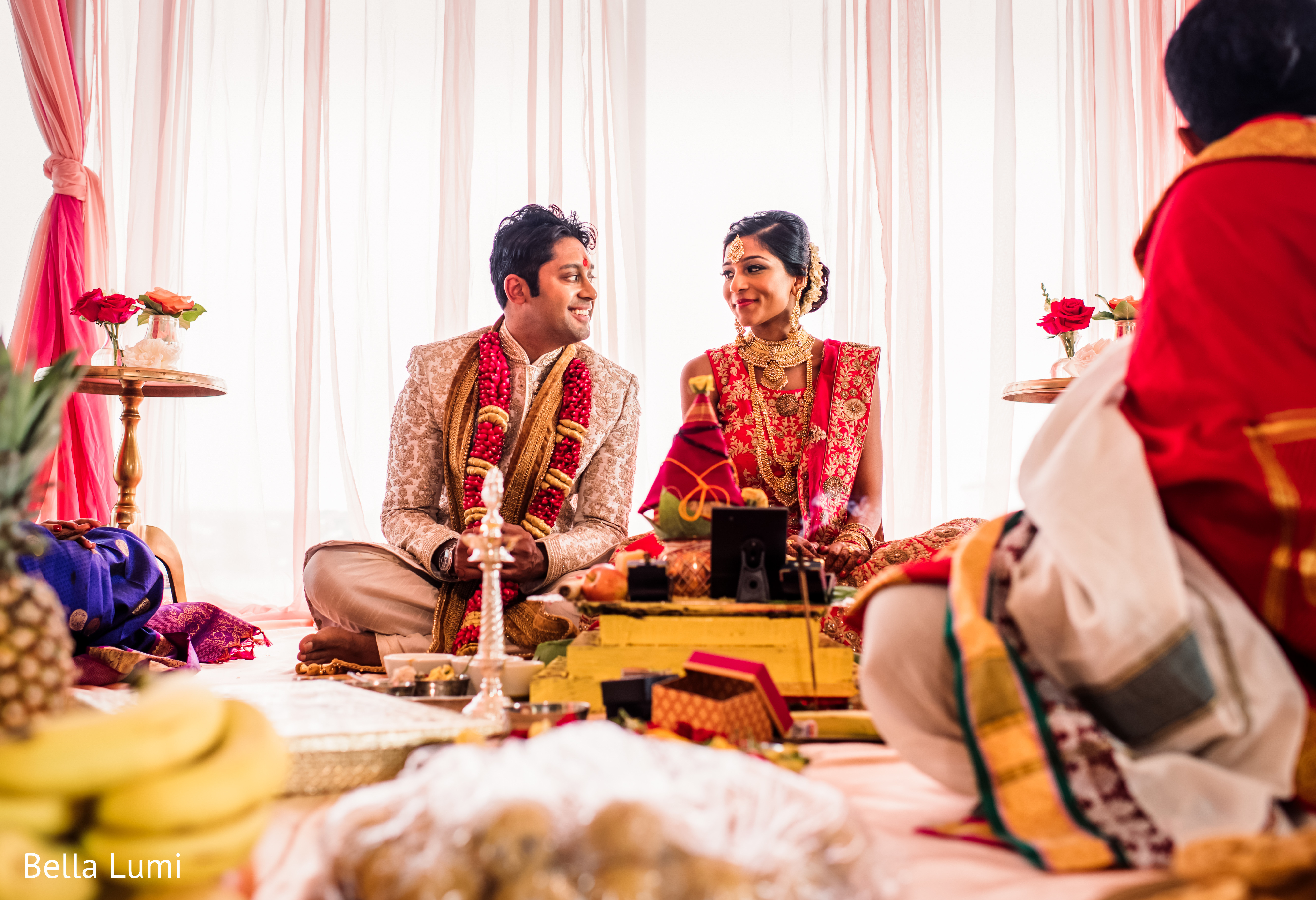 Sweet indian couple at their wedding ceremony. | Photo 157318