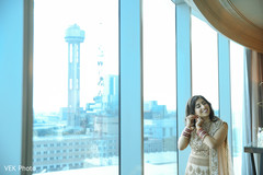 Indian bride getting ready for reception Indian bride getting ready for reception