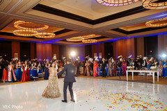 Happy indian wedding reception bride and groom dance Happy indian wedding reception bride and groom dance