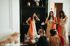Indian bride with bridesmaids capture Indian bride with bridesmaids capture